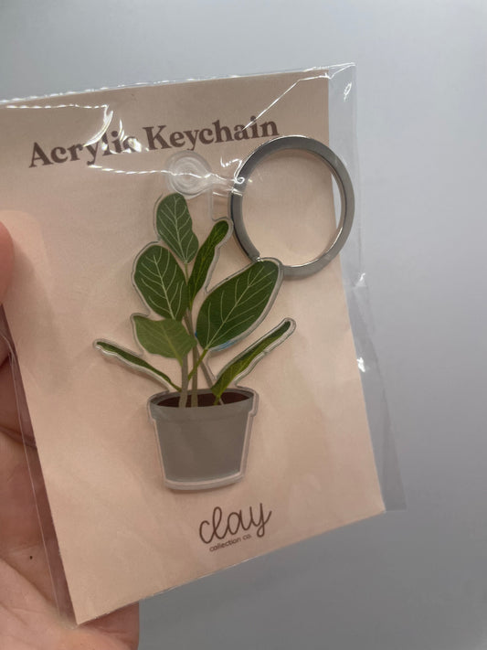 Fiddle Leaf Fig Acrylic Keychain