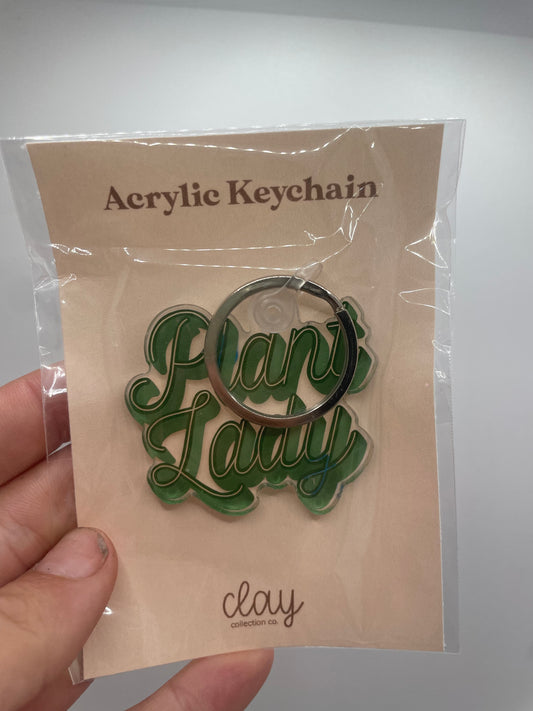 Plant Lady Acrylic Keychain