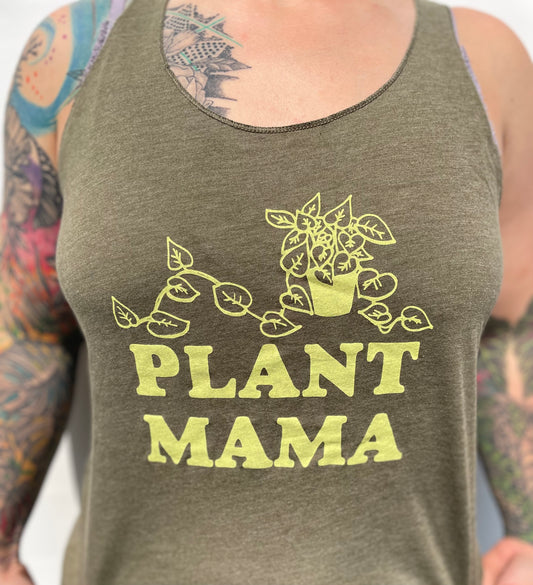 ‘Plant Mama’ sleeveless t-shirt tank top