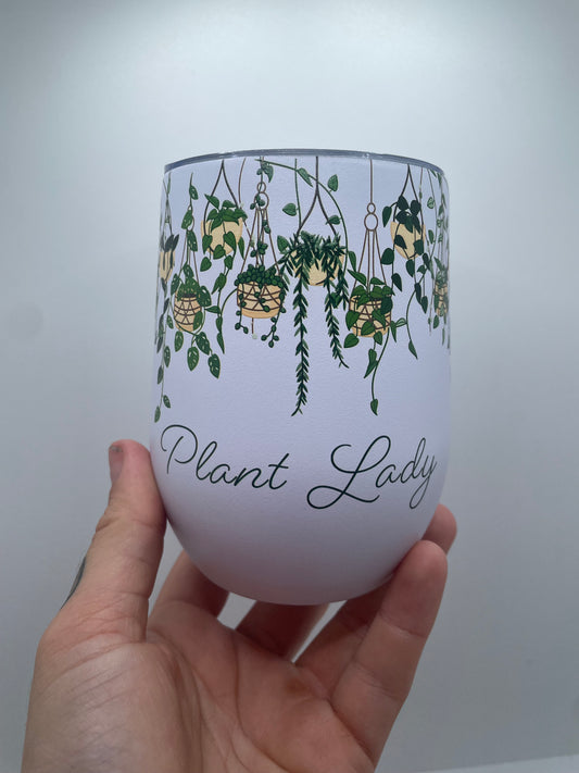 Plant Lady Insulated Wine Tumbler