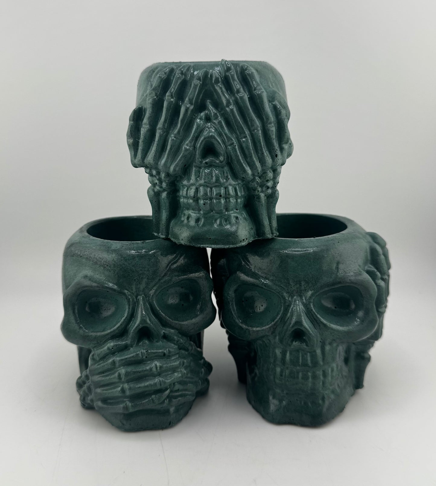 2” Mini Skull Set “speak no, hear no, see no”