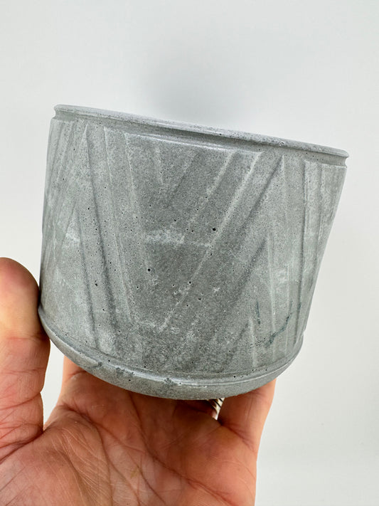 Geometric Striped Pot