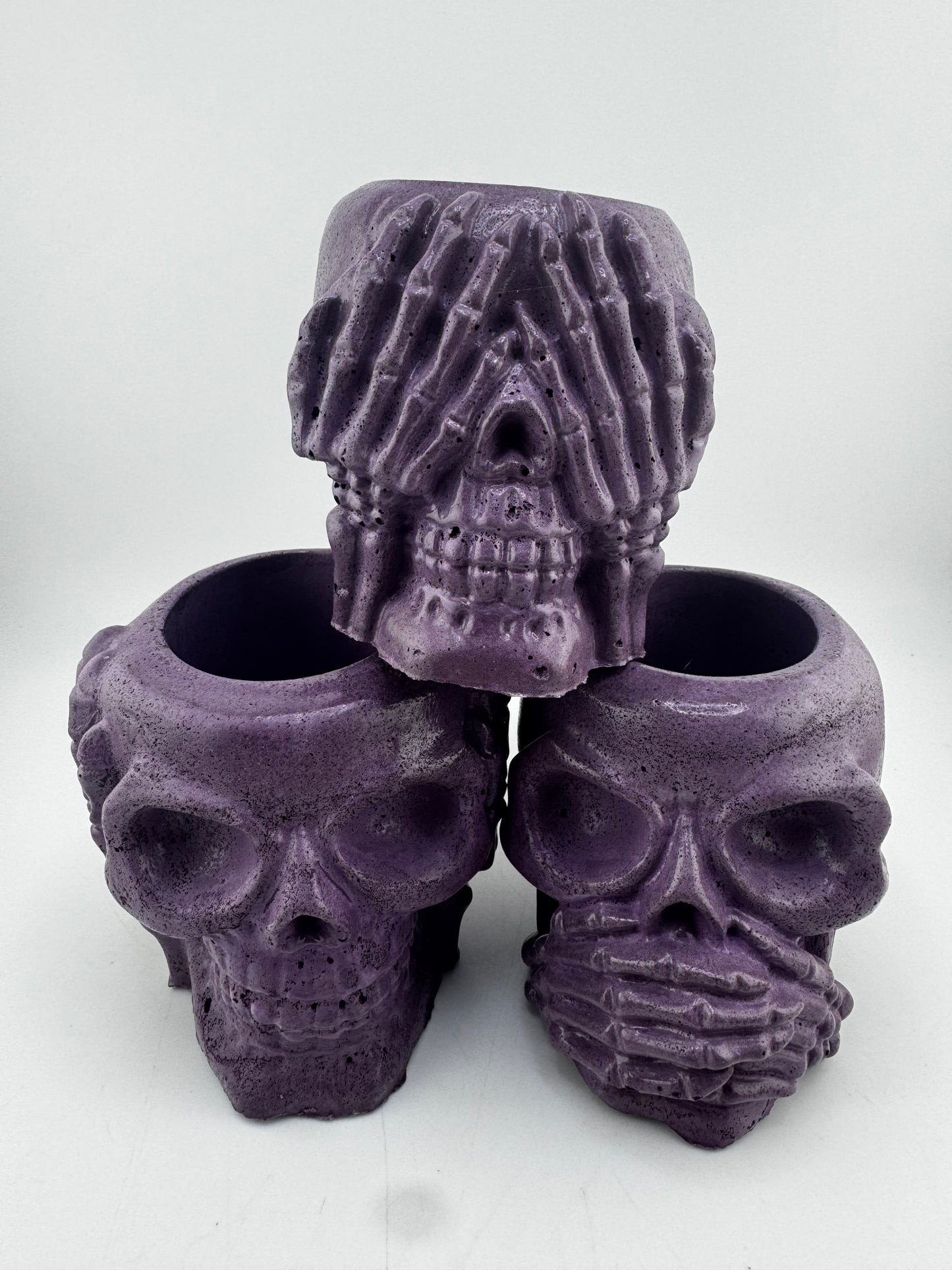 2” Mini Skull Set “speak no, hear no, see no”