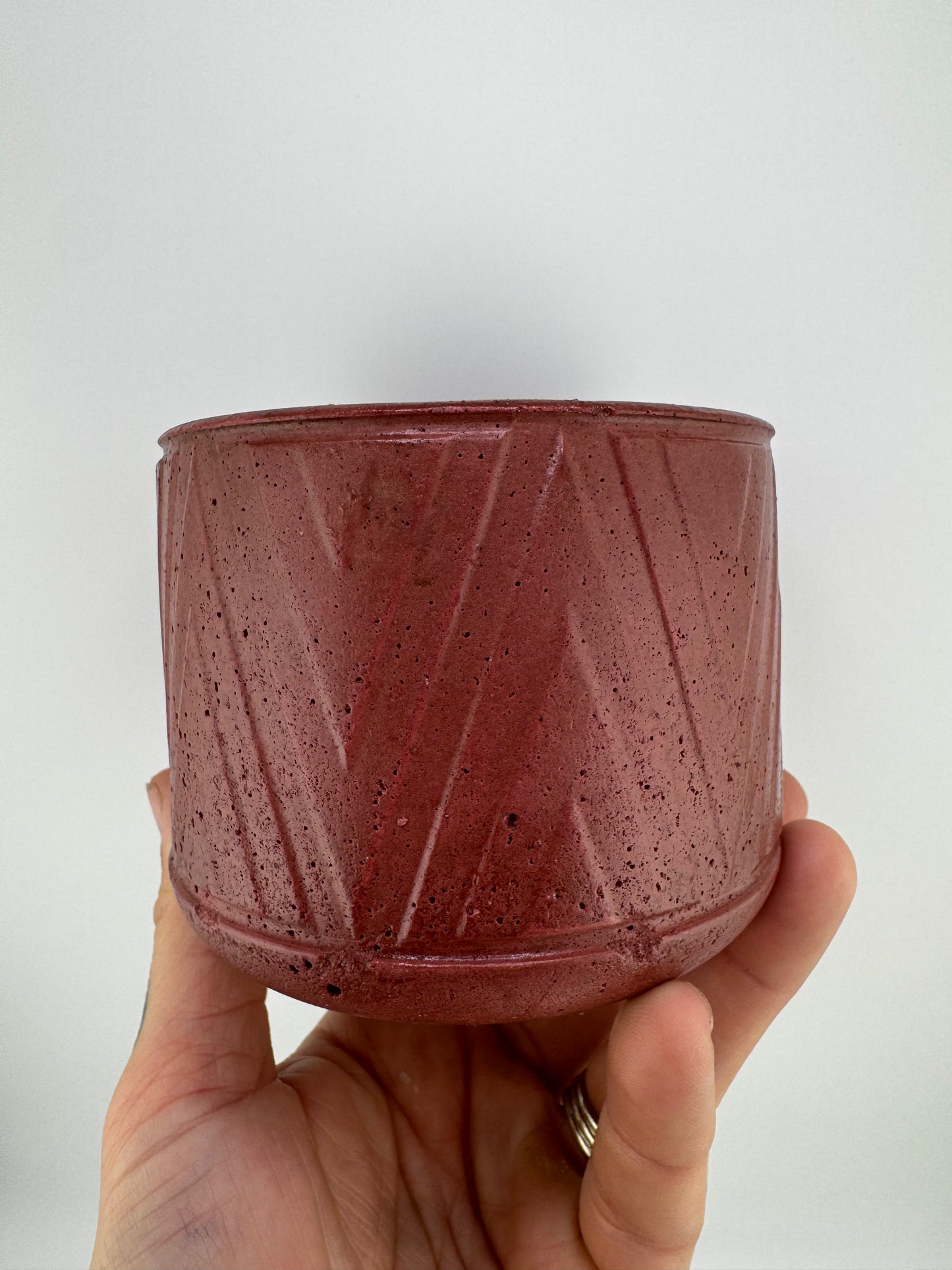 Geometric Striped Pot