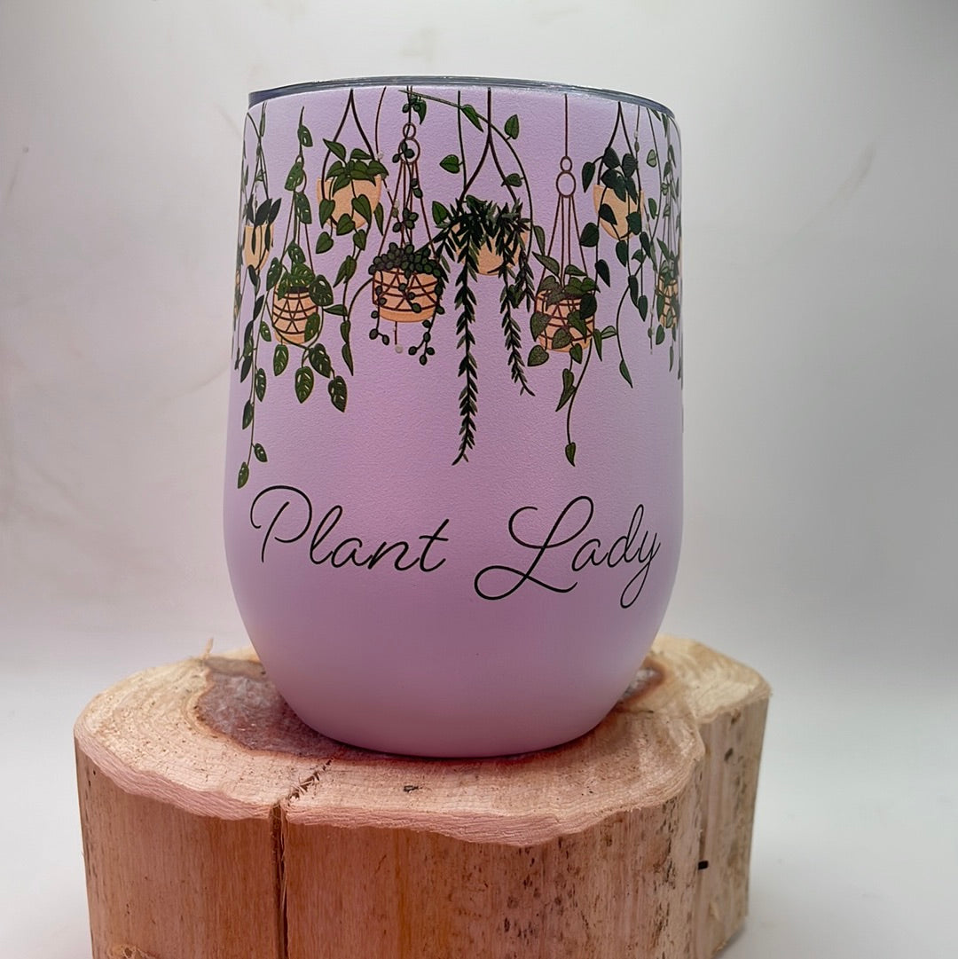 Plant Lady Insulated Wine Tumbler