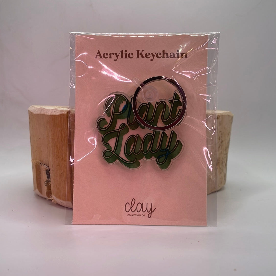 Plant Lady Acrylic Keychain